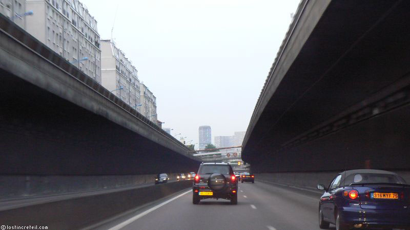 Highway A6 entering Paris